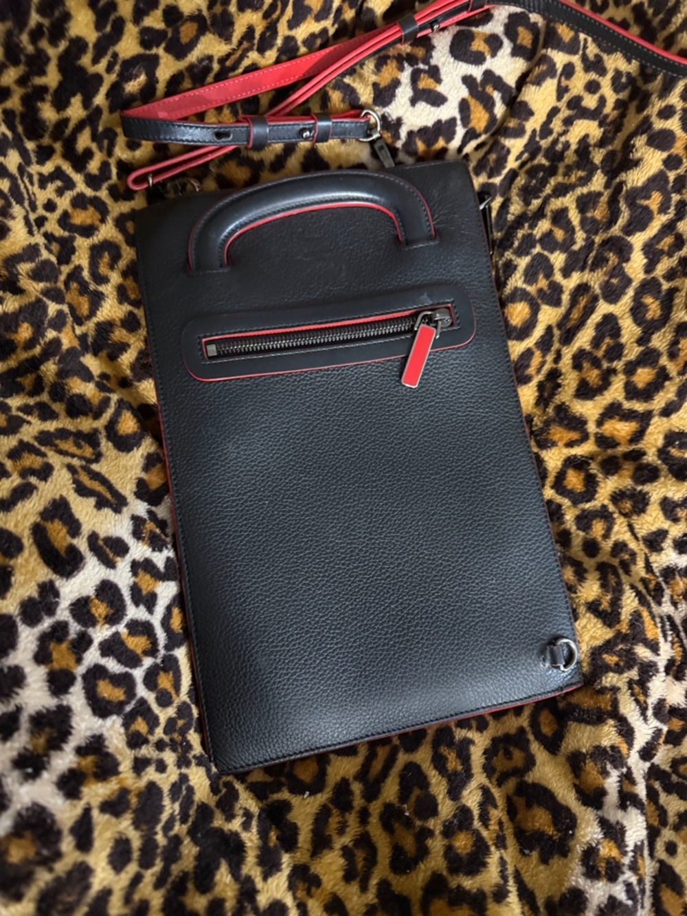 Christian Louboutin Studded Leather Crossbody / Clutch Bag - Picture 3 of 10